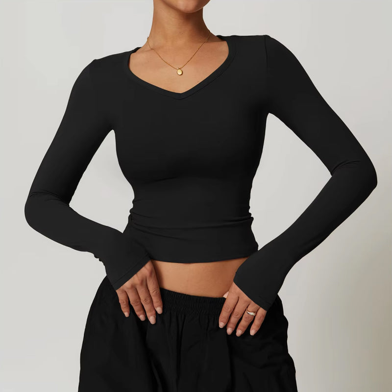 Long Sleeve Workout Crop Top