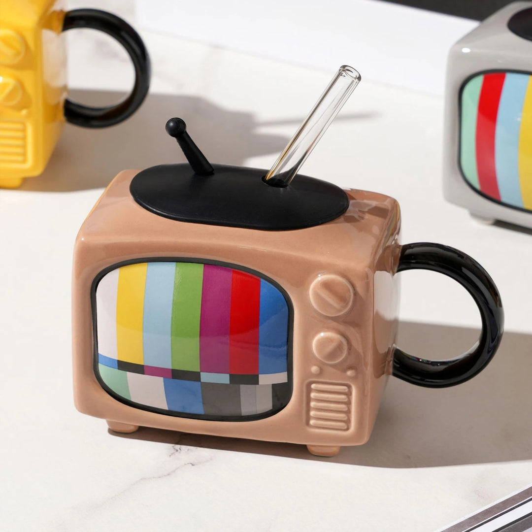 Television-Shaped Ceramic Mug