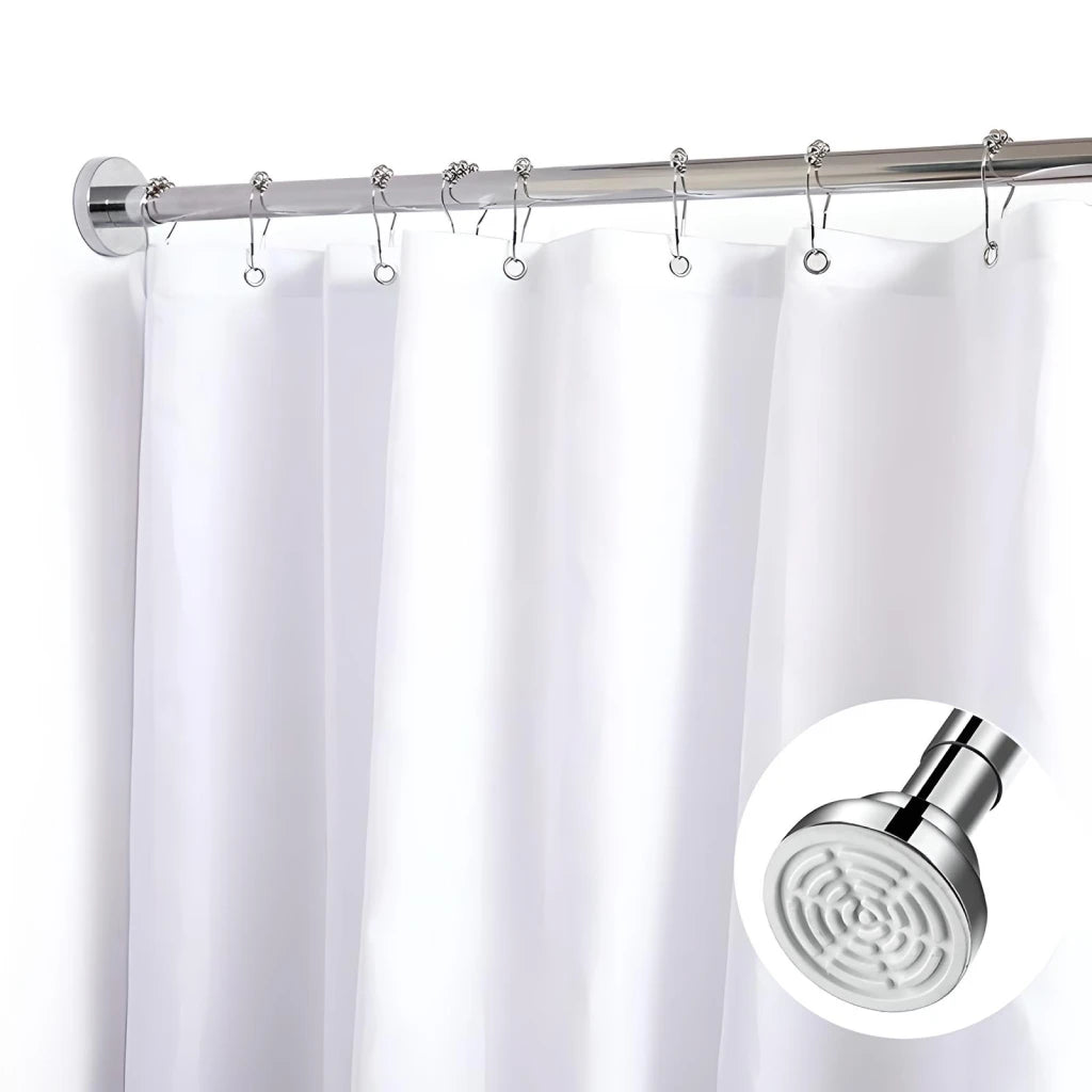 Adjustable Stainless Steel Tension Shower Curtain Rod