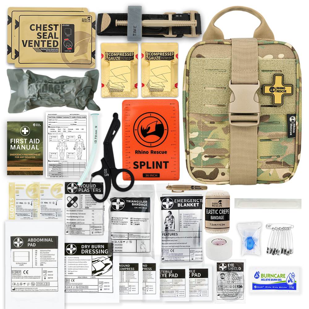 IFAK Trauma First Aid Kit for Car, Home, Travel, Hiking, and Camping