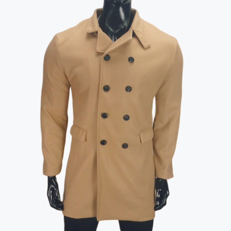 European And American New Plus Size Woolen Coat Men