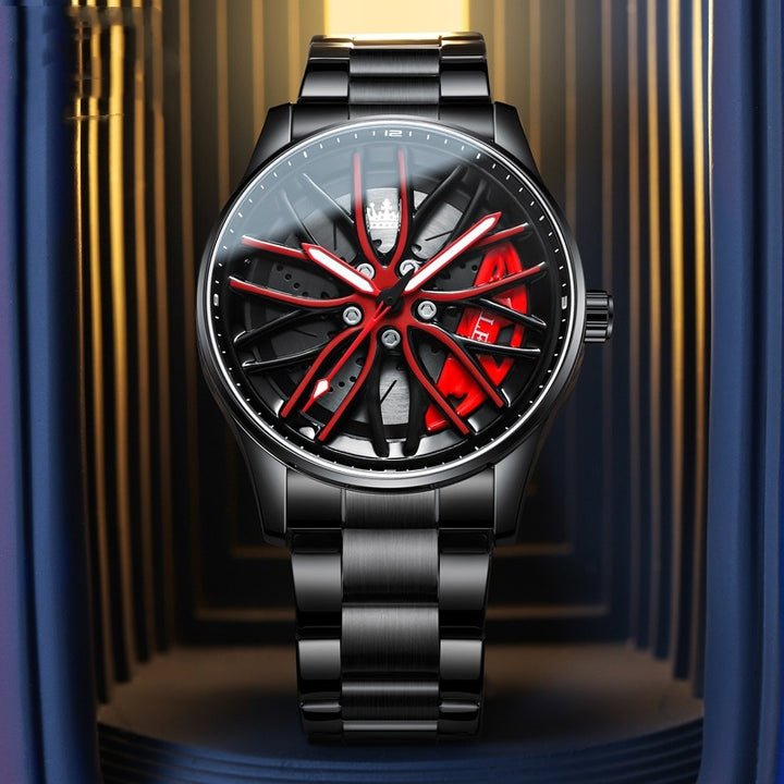 Men's Wheel Rotating Fashion Waterproof Quartz Watch