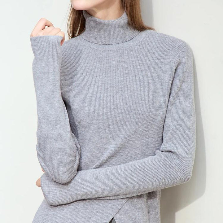 Minimalist Women's Turtleneck Sweater for Autumn