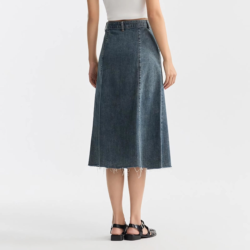 Trendy Denim A-Line Skirt