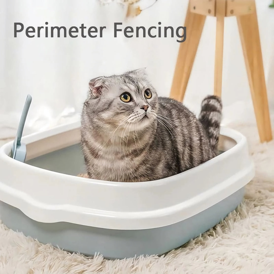 Semi-Closed Cat Litter Box