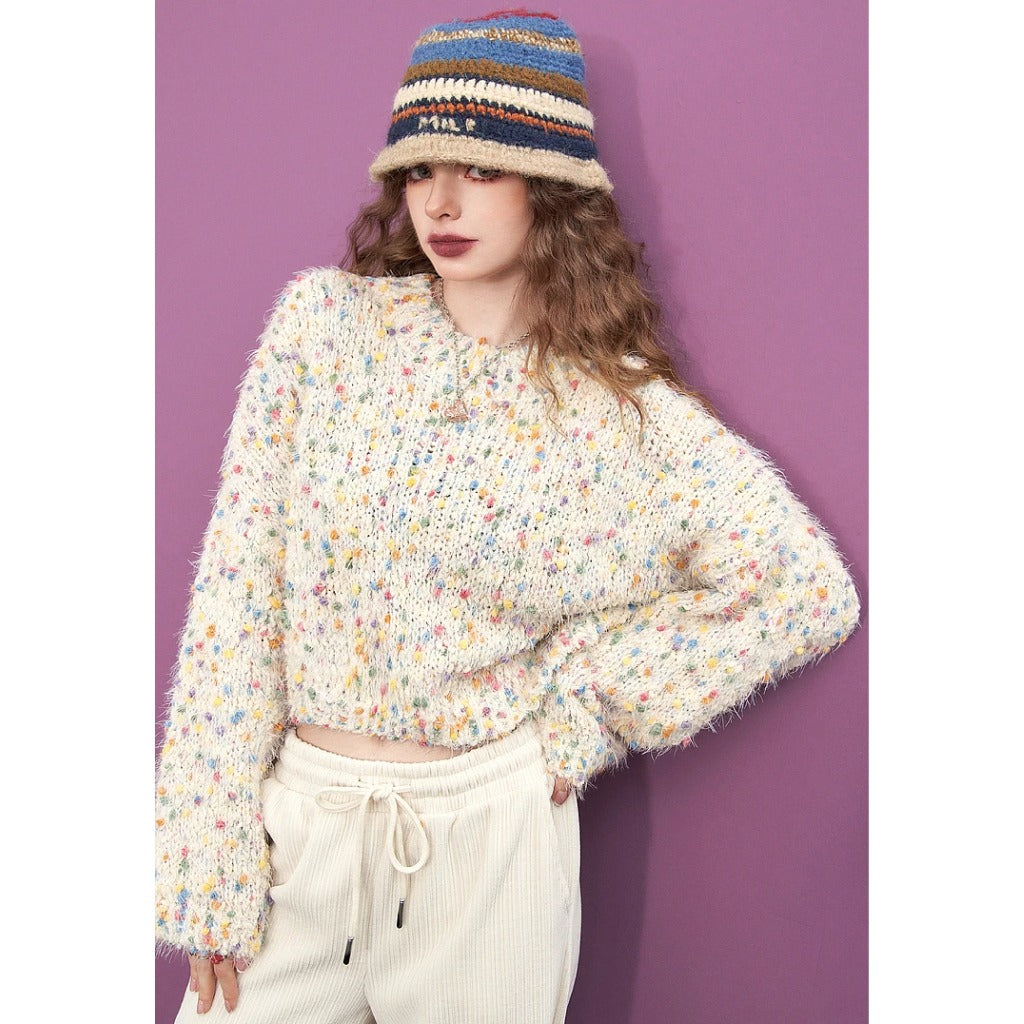 Colorful Dots Loose Knitwear for Women