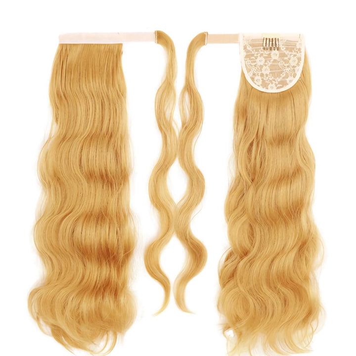 Blonde Wavy Hollywood Style Clip-In Ponytail