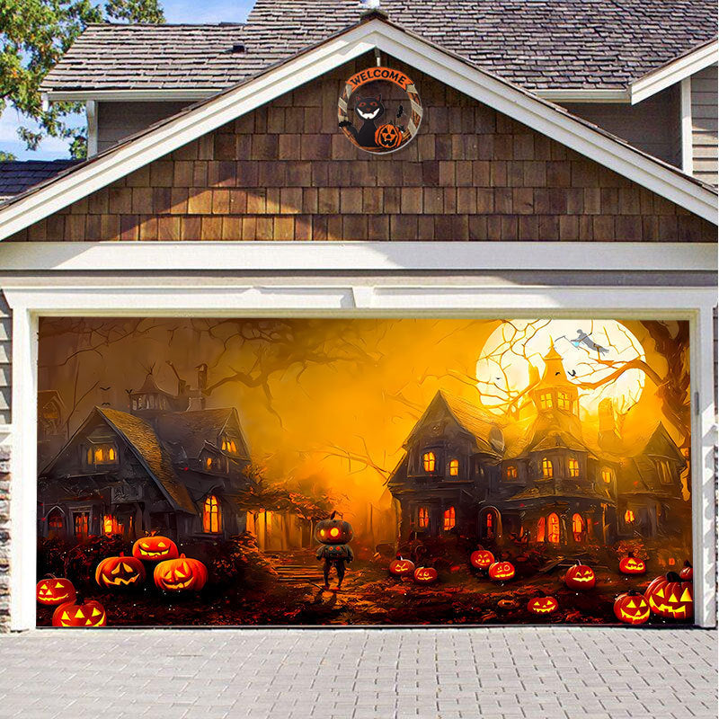 Halloween Party Decorative Hanging Cloth Garage Door Background Fabric