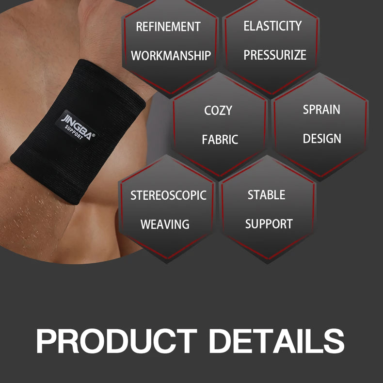 Elastic Nylon Wristband Support for Fitness and Sports