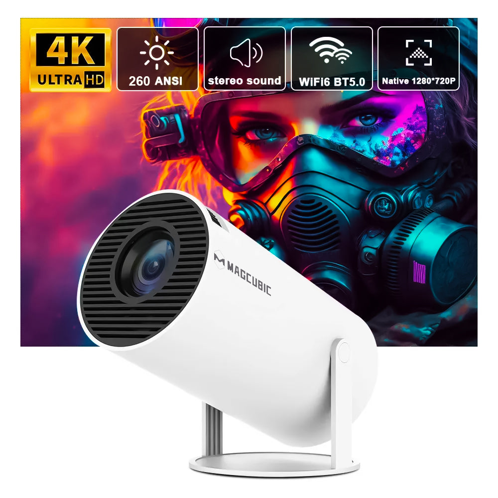 4K WiFi6 Portable Home Cinema Projector