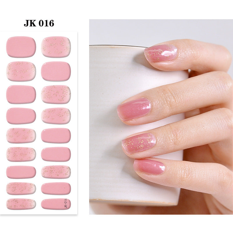 Pure Desire Wind Wear Nail Semi-baked UV Gel Nail Sticker Waterproof And Durable