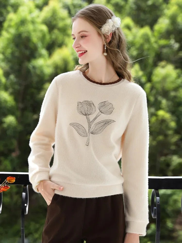 Women's Apricot Soft Casual Pullover