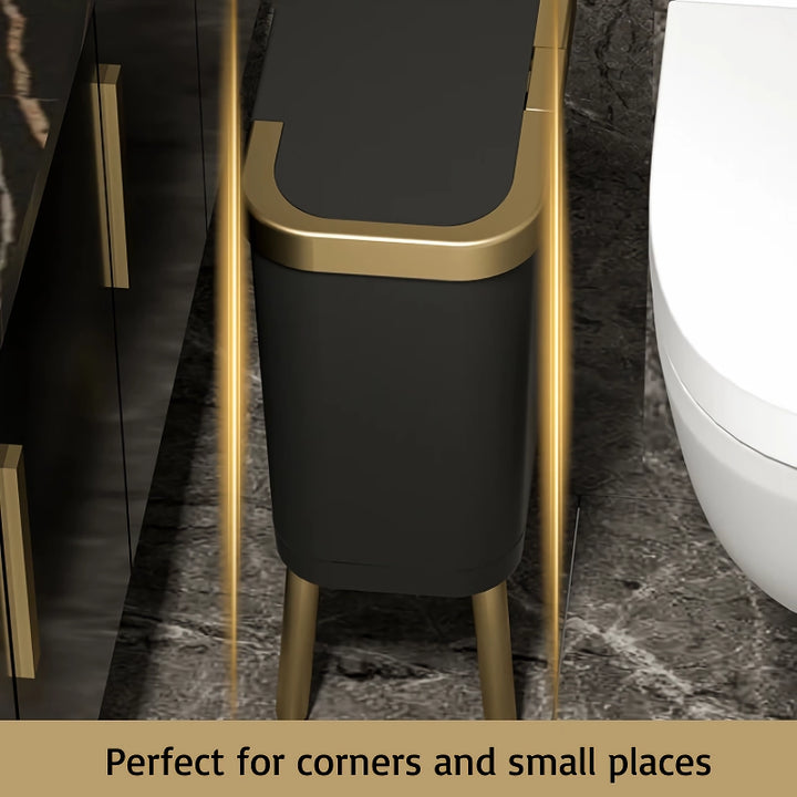 Golden Luxury High-Foot Trash Can