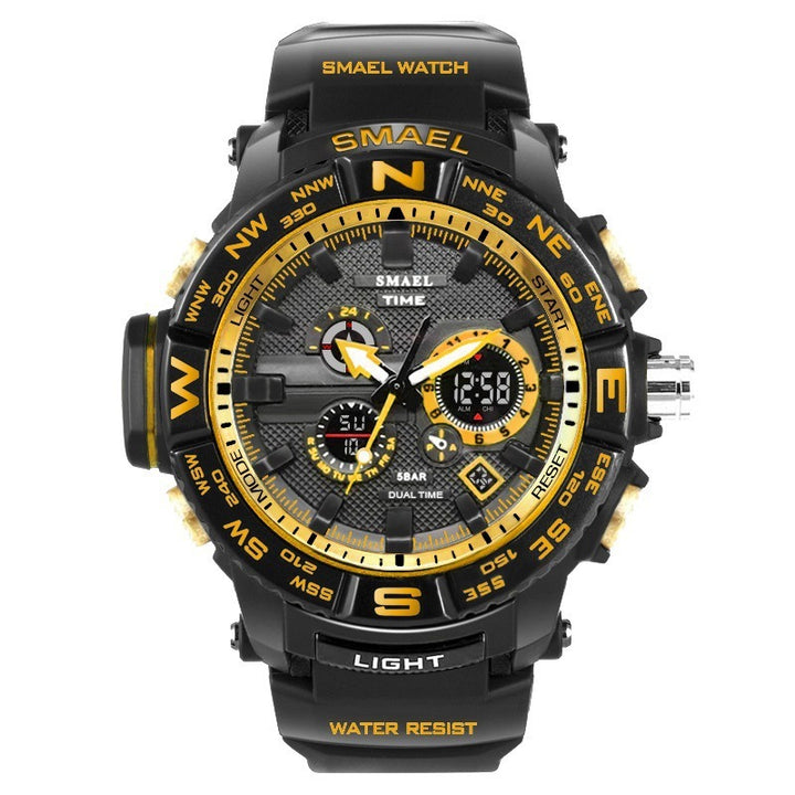 Waterproof And Shockproof Dual Display Luminous Watch