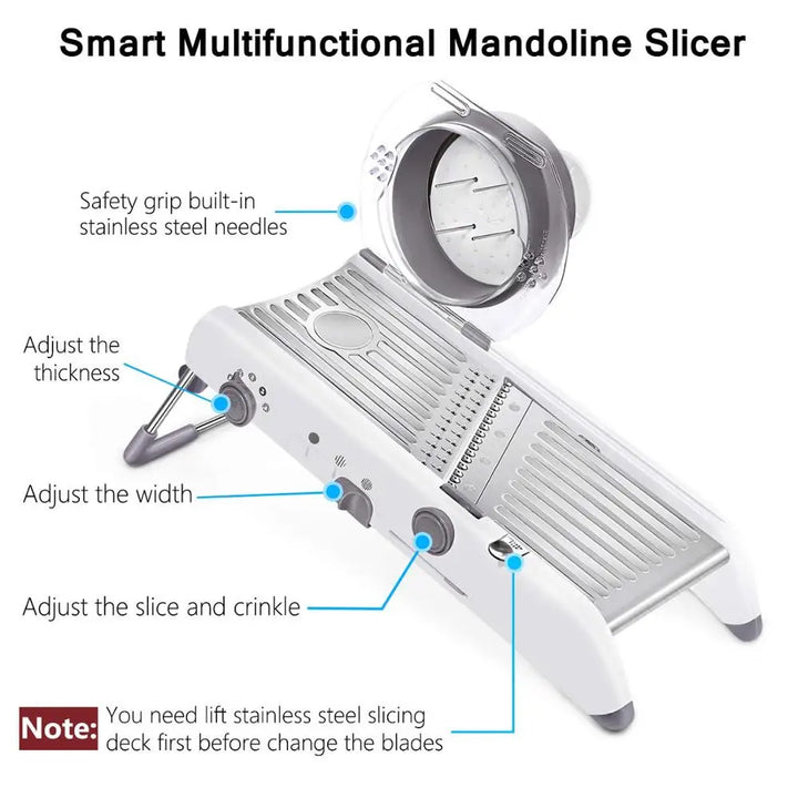 18-in-1 Adjustable Stainless Steel Mandoline Slicer for Vegetables and Fruits