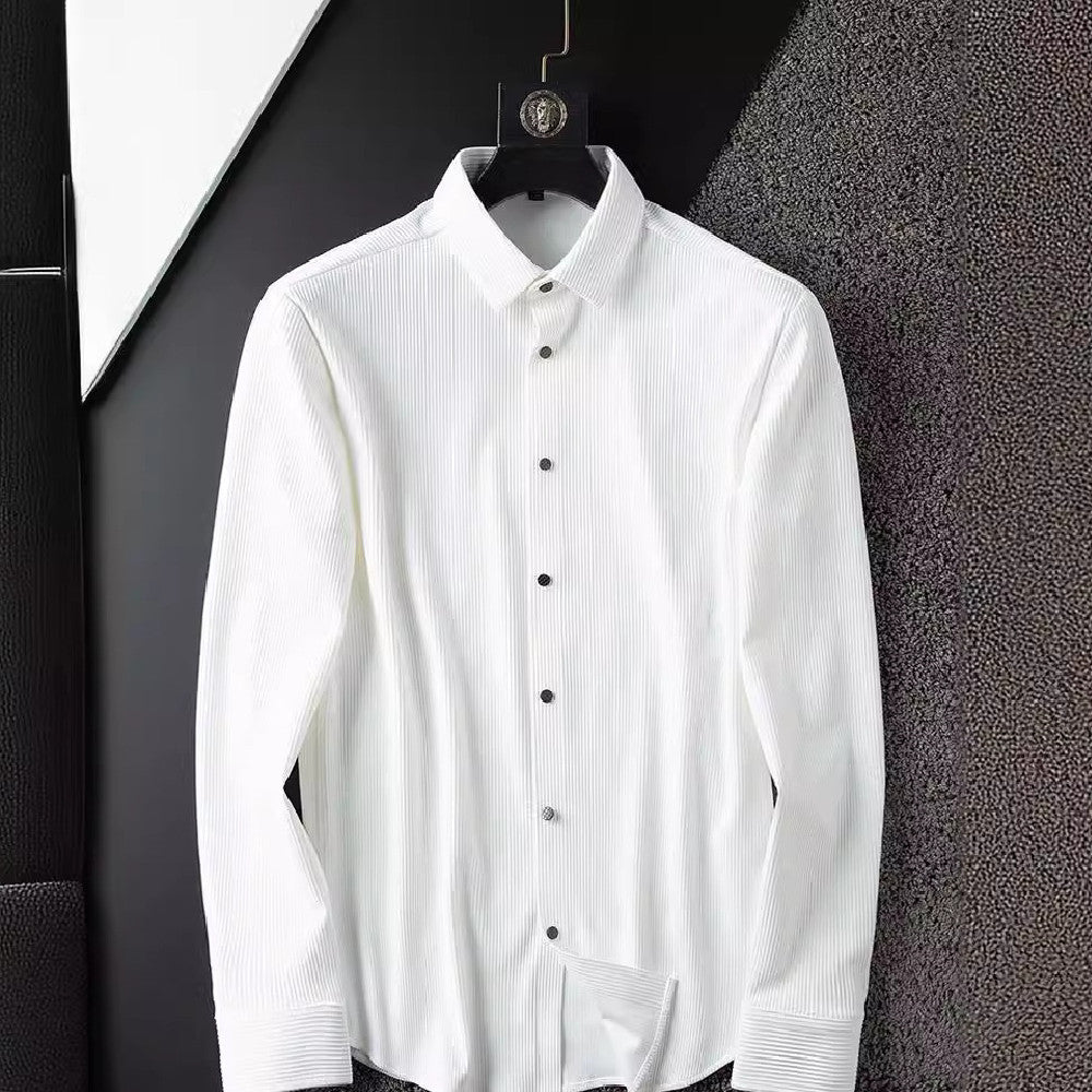 Thin Non-ironing Anti-wrinkle Business Casual White Shirt