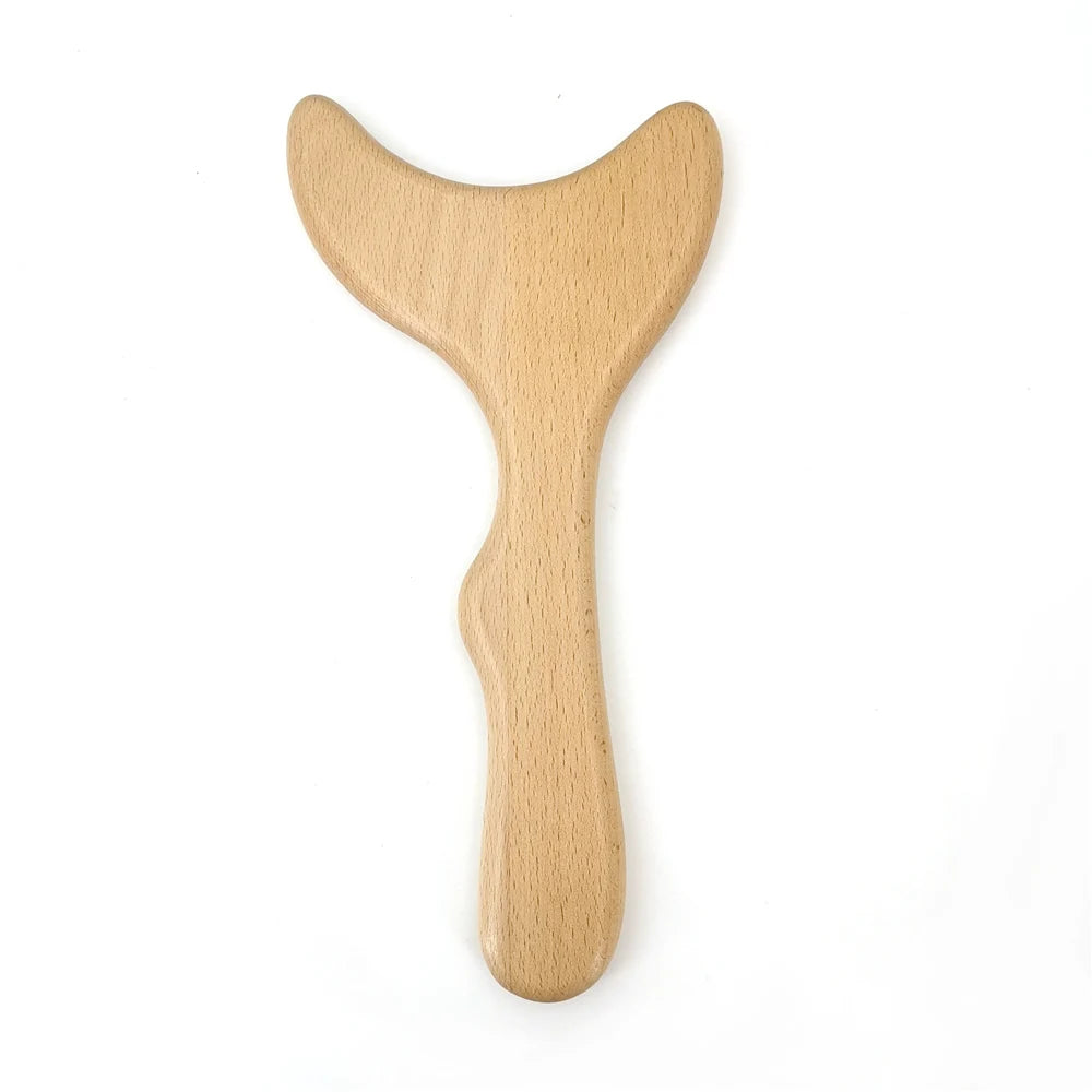 Wooden Anti-Cellulite Gua Sha Tool for Lymphatic Drainage and Muscle Pain Relief