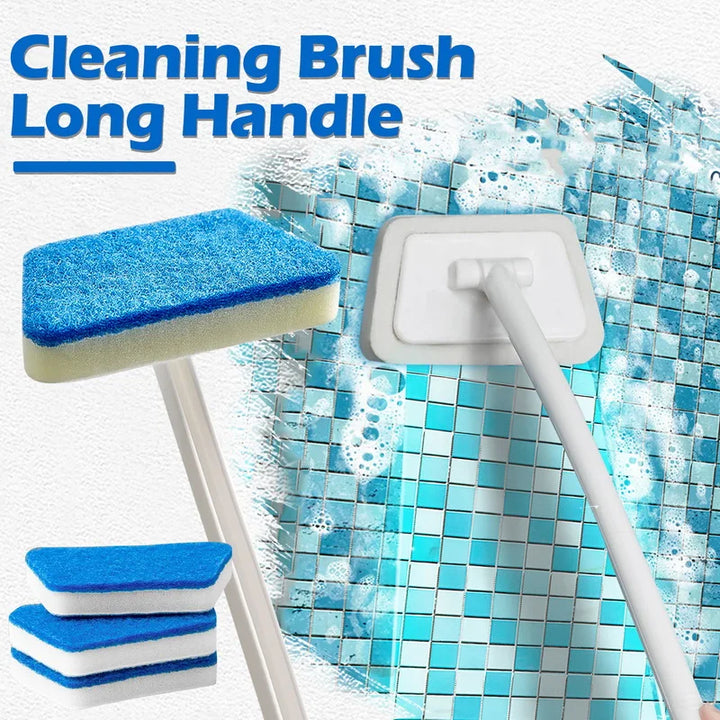 Long Handle Multi-Functional Bathroom Wall and Floor Cleaning Brush