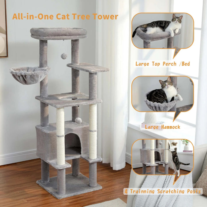 Multi-Level Cat Tree with Condo and Scratching Posts