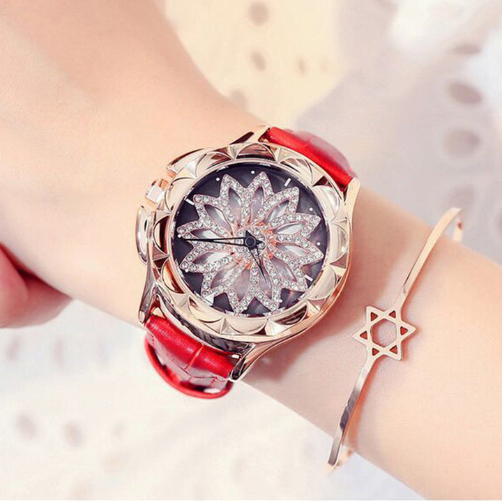 Rose Gold Disc Waterproof Ladies Watch