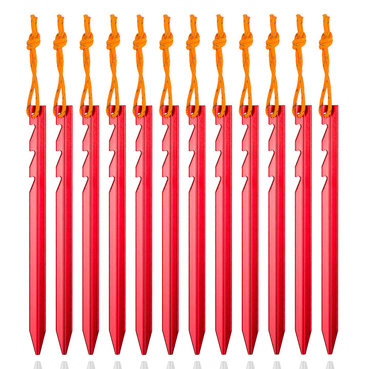 12-Pack Heavy Duty 7-Inch Aluminum Tent Stakes