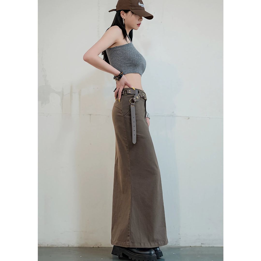 Elegant High Waist Slim Fishtail Skirt for Women