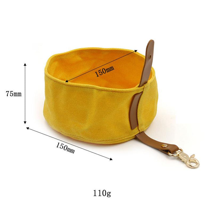 1000ml Foldable Waterproof Canvas Dog Bowl