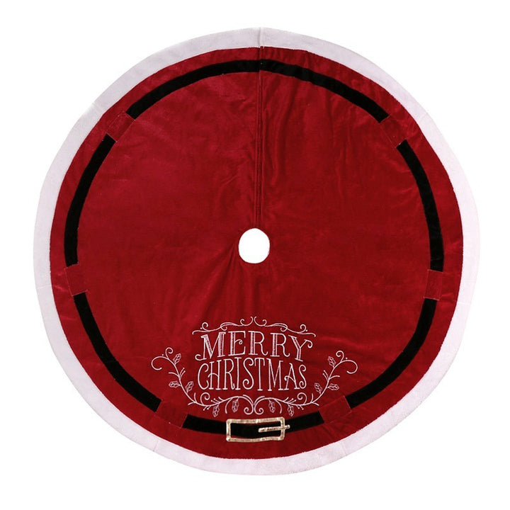 Red Velvet Cloth Christmas-tree Skirt