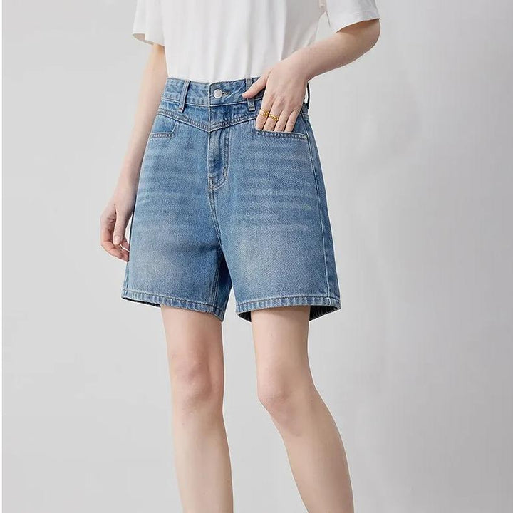 High-Waist Denim Shorts for Women