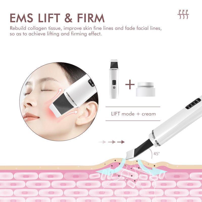 Ultrasonic EMS Skin Scrubber