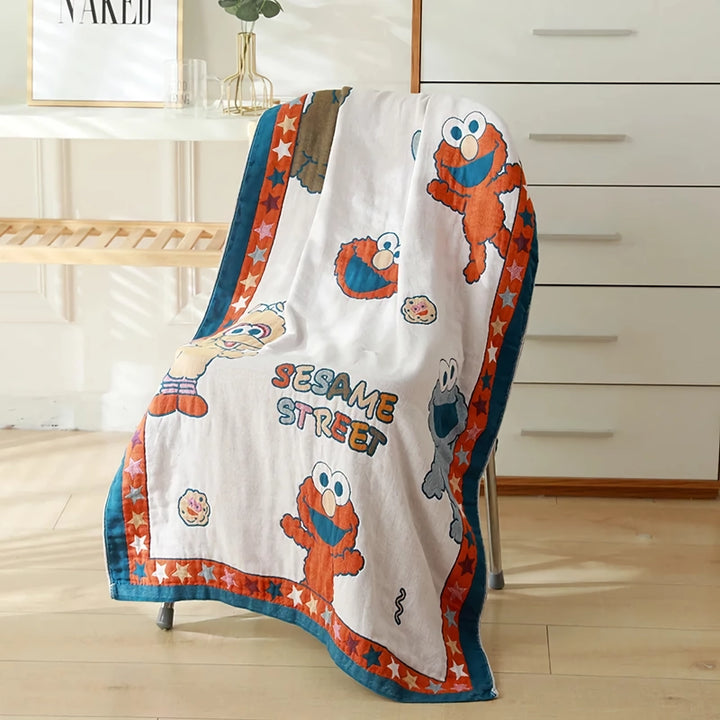 Quick-Dry Cartoon Bath Towel - Five-Layer Gauze Cotton