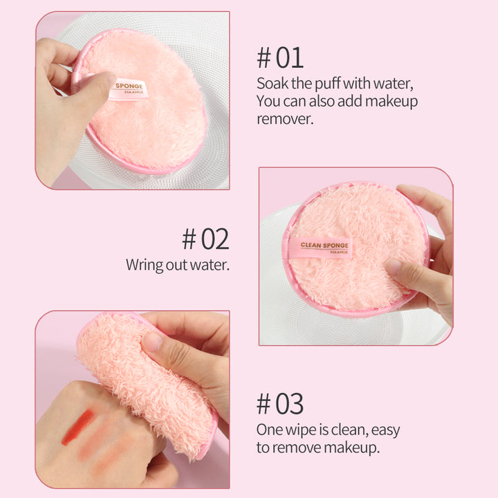 3Pcs Reusable Makeup Removal Sponge Set