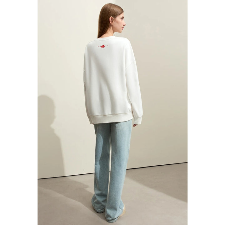 Minimalist Embroidered Pullover for Women