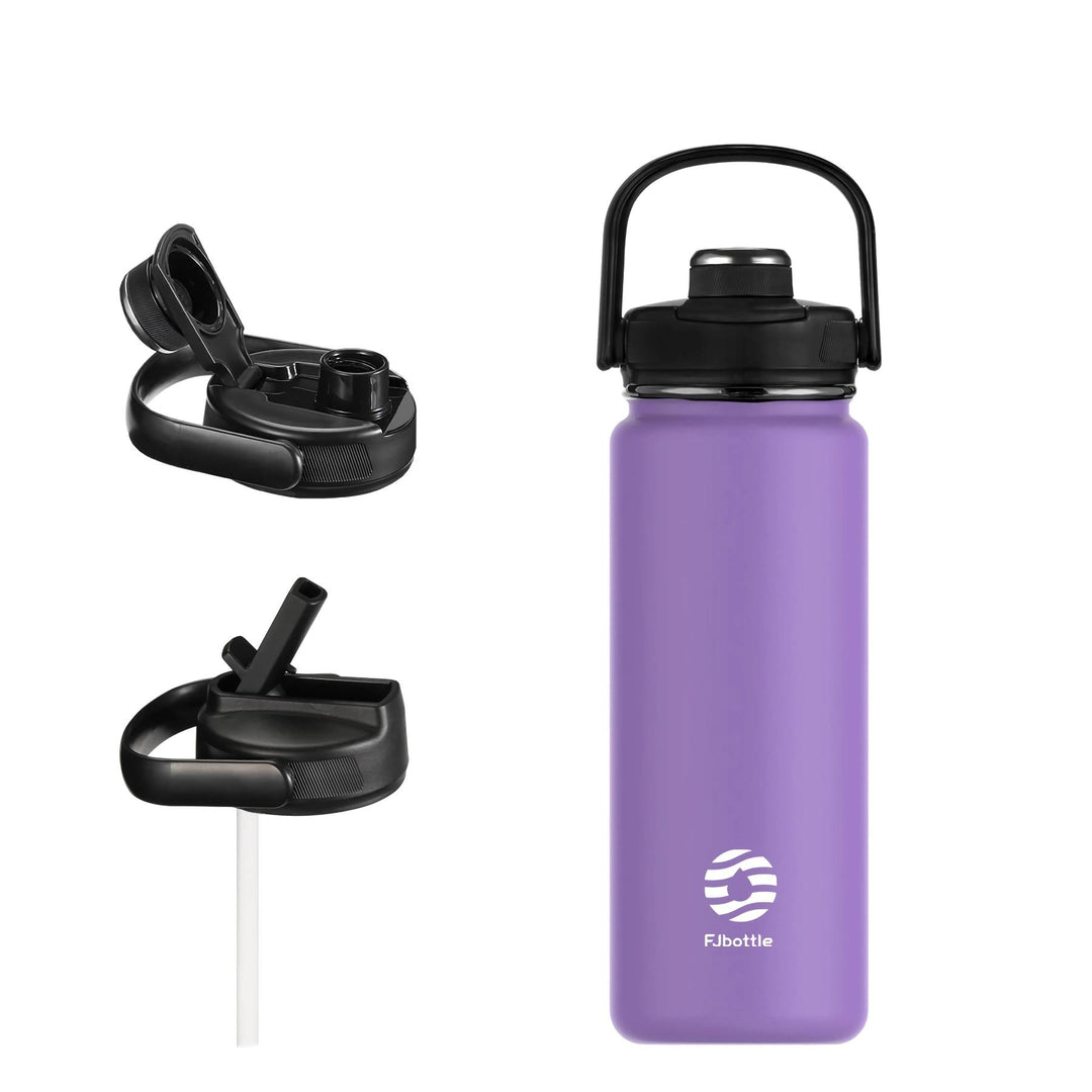 Sport Stainless Steel Insulated Water Bottle with Straw and Handle Lid - 950/1200ml