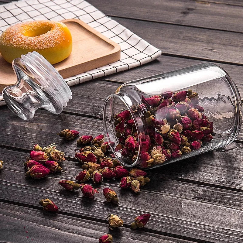 Portable Glass Tea Storage Jar