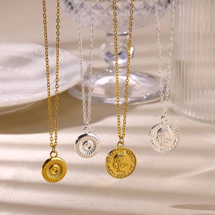 Elegant Coin Pendant Necklace