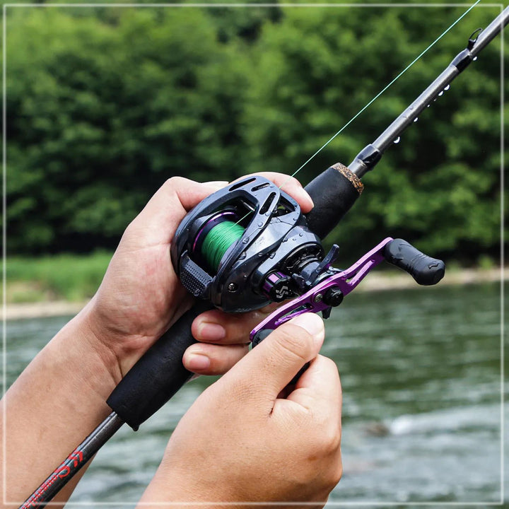 Premium 5.6ft Carbon Fiber Fishing Rod and Baitcasting Reel Combo