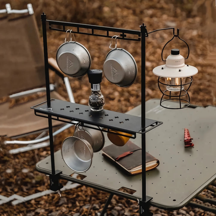 Multi-Functional Portable Camping Table Storage Rack