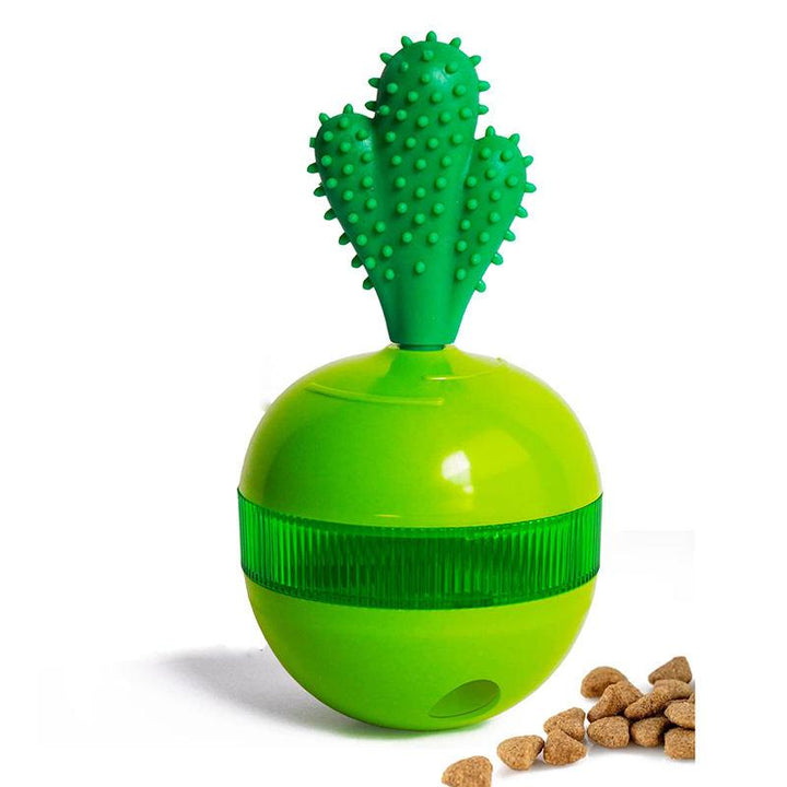 3-in-1 Interactive Cactus Dog Toy: Chew, Dispense, and Play