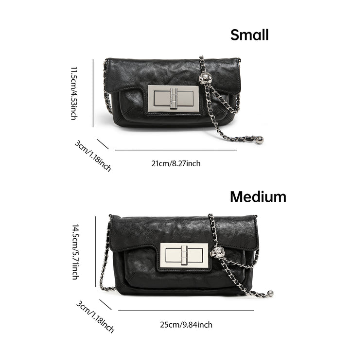 Retro Leather Chain Shoulder Bag