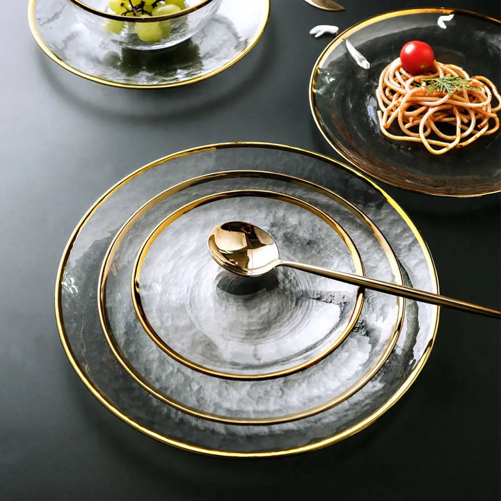 INS Nordic Western Glass Dinner Plates Tableware