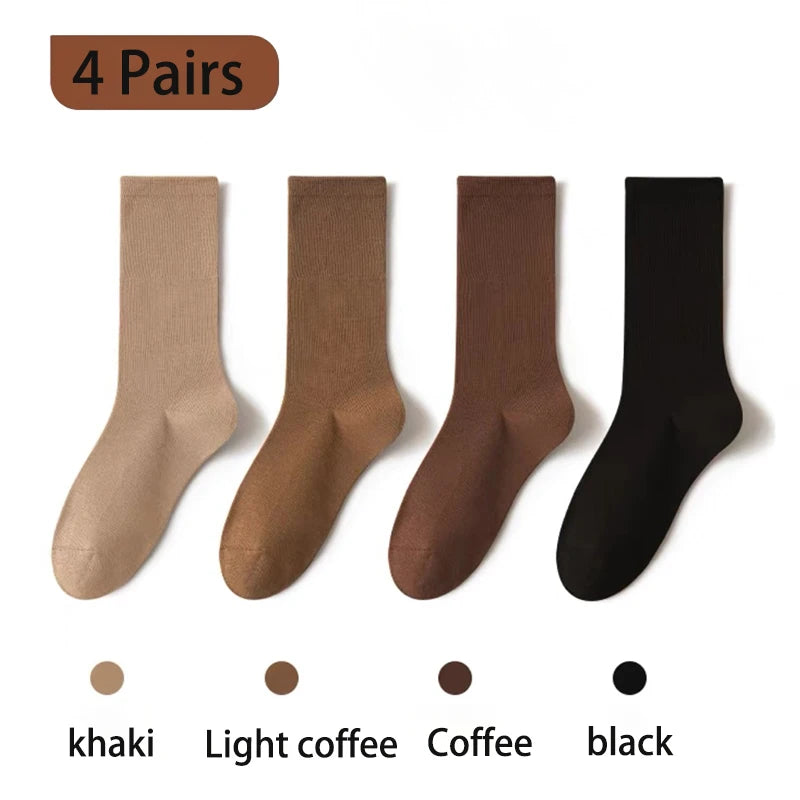 4 Pairs Women's Loose Cotton Socks