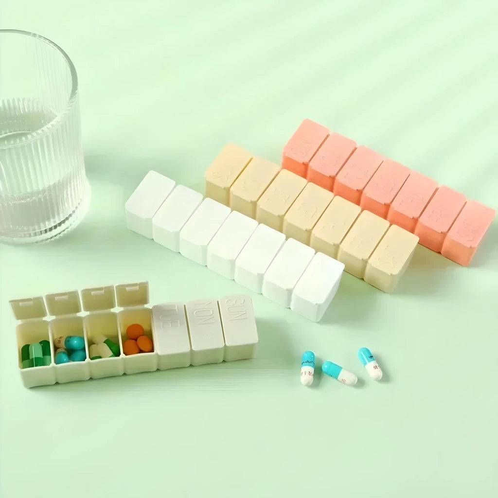 7-Day Weekly Pill Organizer with 5 Colors