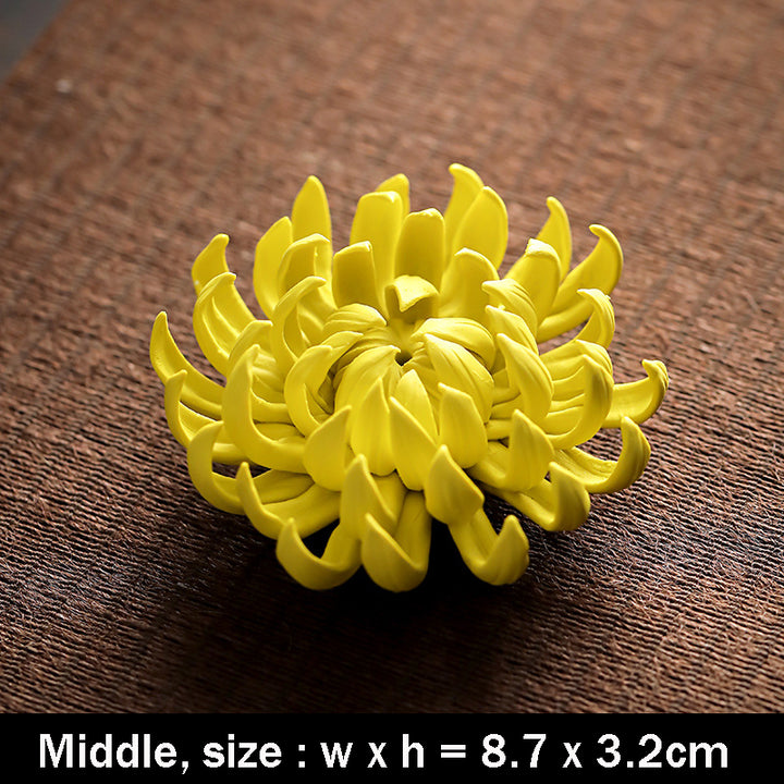 Chrysanthemum Ceramic Incense Burner