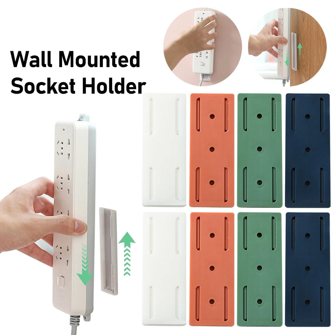 Seamless Wall-Mounted Power Strip and Cable Organizer