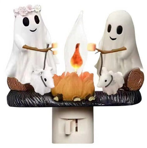 New Creative Resin Ghost Bonfire Flashing Resin Small Night Lamp