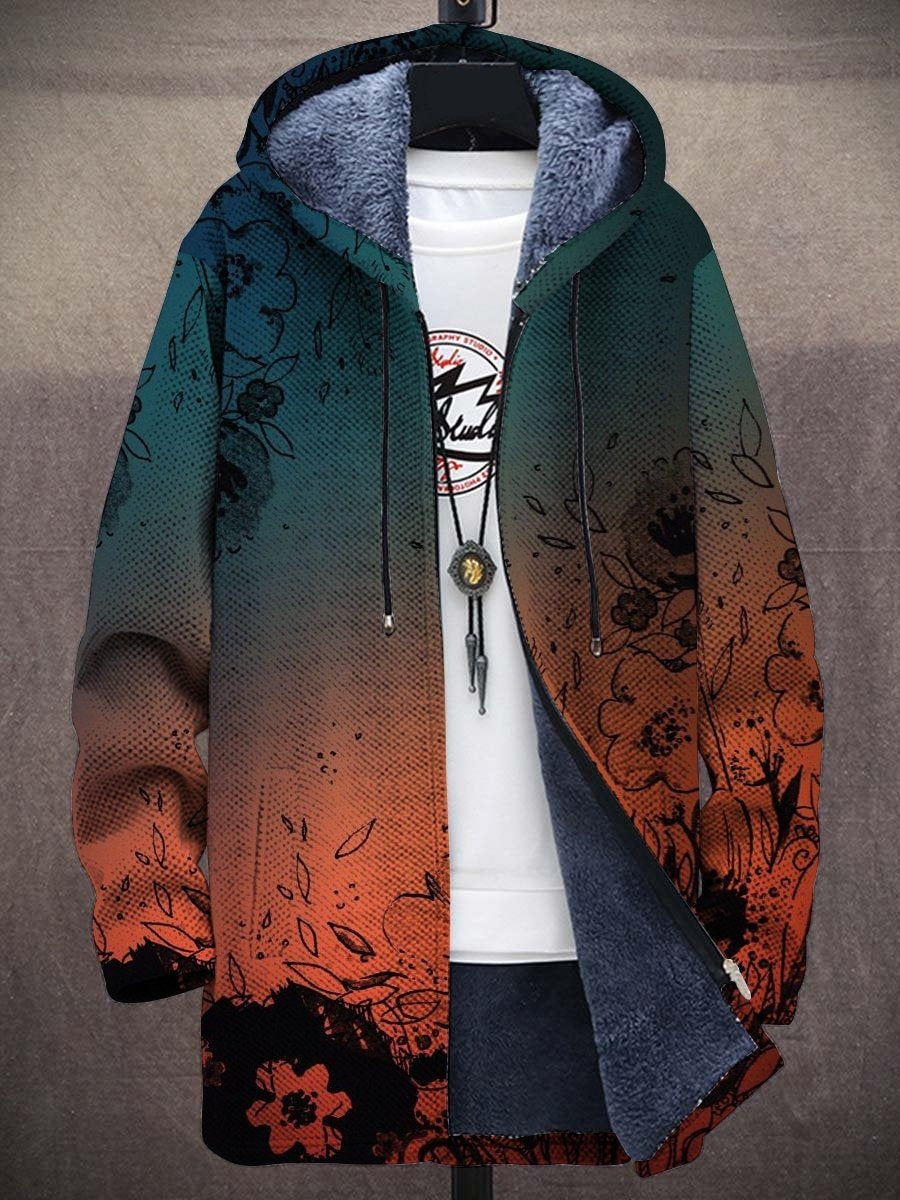 Men's Digital Printed Stand Collar Jacket