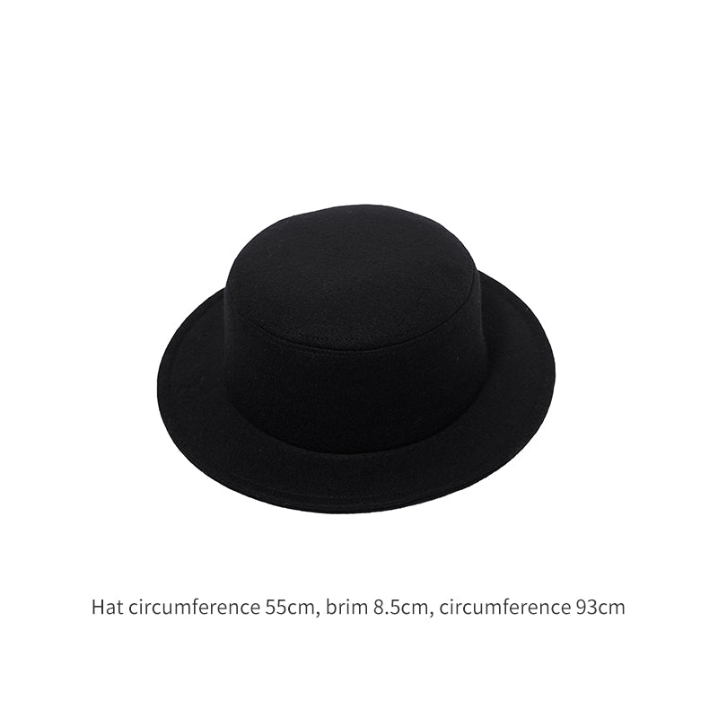 Stylish Woolen Flat Top Hat