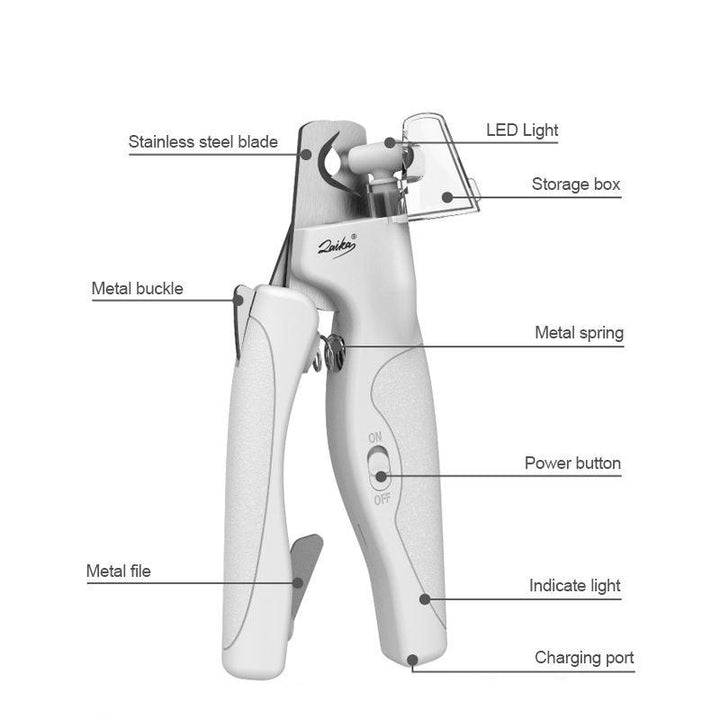 LED Pet Nail Clippers with Safety Light – Professional Grooming Tool