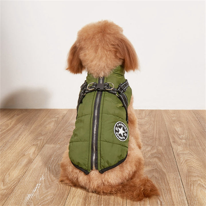 Dog Clothes Waterproof Pet Coat With Harness